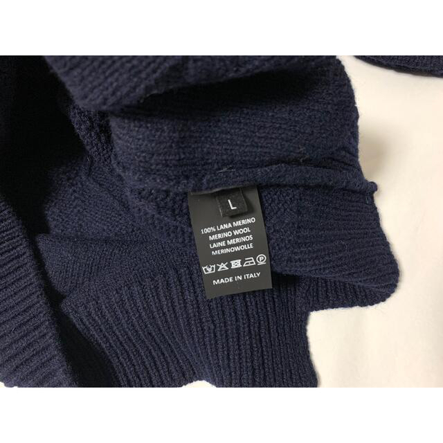 RAF SIMONS(ラフシモンズ)の新品《 Raf Simons 》オーバーサイズ パッチ ニット L ネイビー メンズのトップス(ニット/セーター)の商品写真