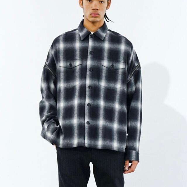 FACETASM CHECK ZIPPER SHIRT