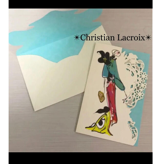 クリスチャンラクロワ(Christian Lacroix)の✴︎Christian Lacroix✴︎メッセージカード   ブルー゜　.゜・(カード/レター/ラッピング)