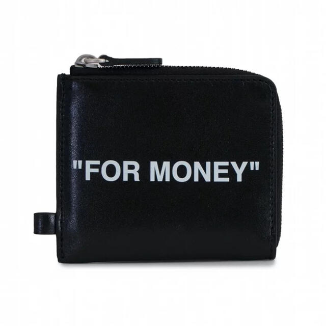 ファスナー内側OFF-WHITE オフホワイト 財布 FOR MONEY チェーンウォレット