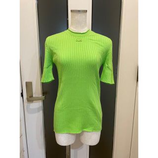 クレージュ(Courreges)の【クリーニング済】【美品】Courreges リブニットトップス(ニット/セーター)