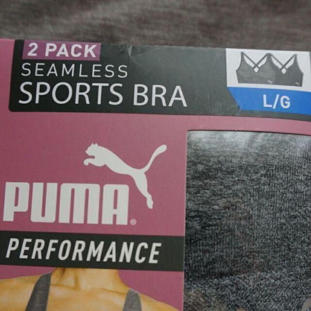 PUMA(プーマ)のプーマ　PUMA　スポーツブラ　ブラトップ　グレー　ブラック　セット レディースの下着/アンダーウェア(その他)の商品写真