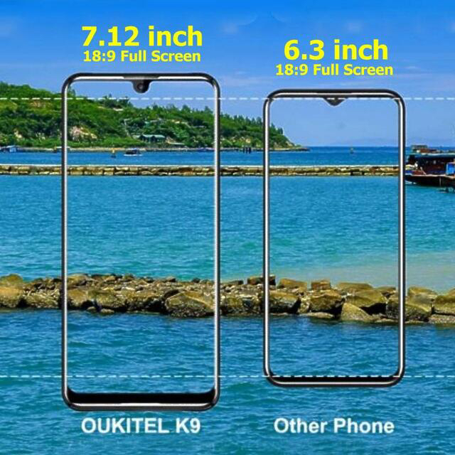 OUKITELK9 7.12インチ大画面6000mAh4GB 64GB ブラック 6