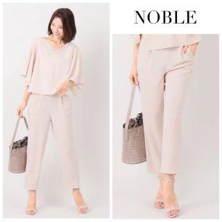 ノーブル(Noble)のNOBLE トリアセツイル ハイウエストタックパンツ(カジュアルパンツ)