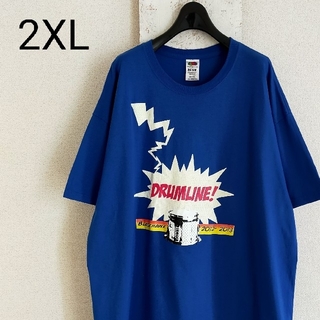 フルーツオブザルーム　Tシャツ　カットソー　ブルー　2XL　ドラムライン(Tシャツ/カットソー(半袖/袖なし))
