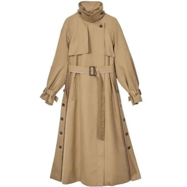 Ameri VINTAGE(アメリヴィンテージ)のMINIMAL FLARE LONG TRENCH COAT アメリヴィンテージ レディースのジャケット/アウター(トレンチコート)の商品写真