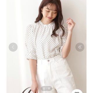 プロポーションボディドレッシング(PROPORTION BODY DRESSING)の♡アリエル様専用♡新品タグ付き　プロポーションボディドレッシング　ドットブラウス(シャツ/ブラウス(長袖/七分))