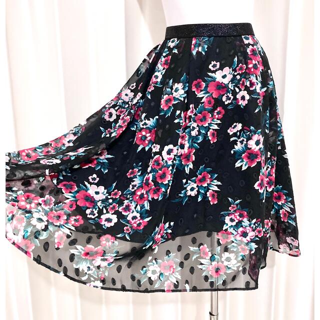 VIVAYOU(ビバユー)のリミテッドエディション　花柄　シアー　スカート♡ レディースのスカート(ひざ丈スカート)の商品写真
