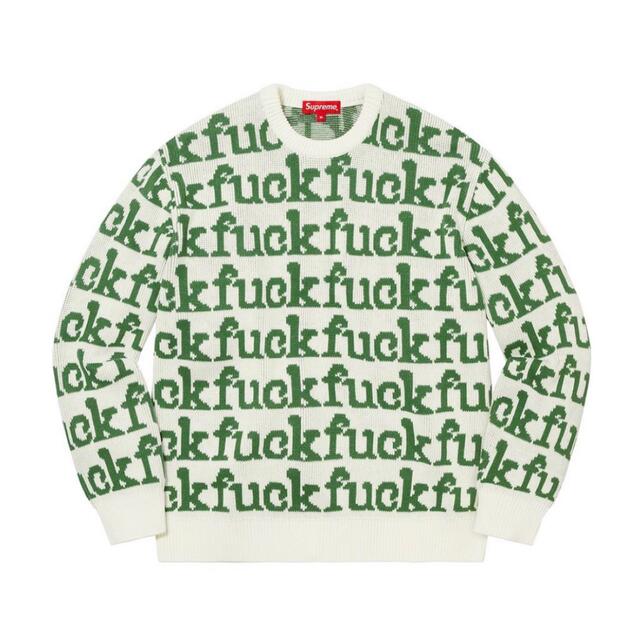 whitegreenサイズSupreme fuck sweater Mサイズ