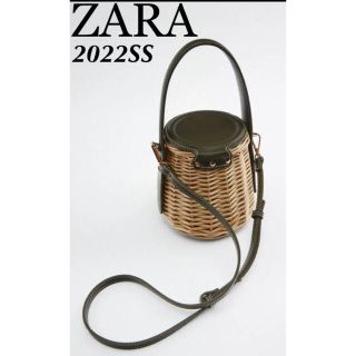 ザラ(ZARA)の【完売/新品】ZARA ラタンバスケットバッグ　かごバッグ(ショルダーバッグ)