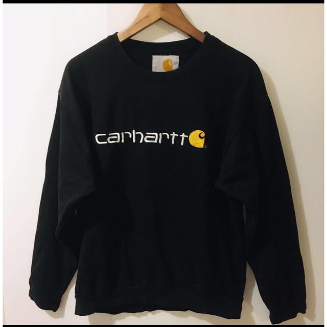 カーハート carhartt L ビッグロゴ刺繍　スウェット　トレーナーブラック