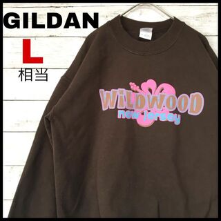 ギルタン(GILDAN)の991 US古着 GILDAN USA製 ハイビスカス 地名ロゴ スウェット(スウェット)