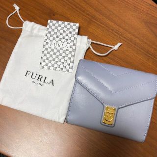 フルラ(Furla)のFURLA  フルラ　二つ折り財布　ブルー系(財布)