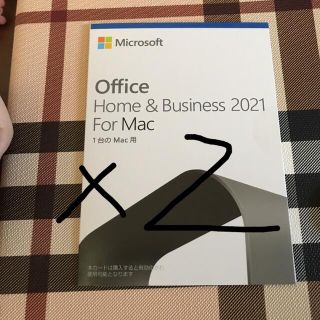 マイクロソフト(Microsoft)のOffice 2021 Mac 永続版x2(PC周辺機器)