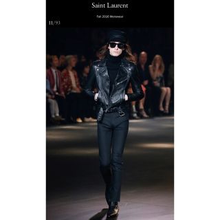 サンローラン(Saint Laurent)の超希少 サンローラン 16aw ギター レザー 44 ライダース ジャケット(ライダースジャケット)