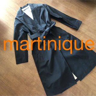 マルティニークルコント(martinique Le Conte)の【クリーニング済】マルティニーク　スプリングコート　トレンチコート　黒　アウター(トレンチコート)