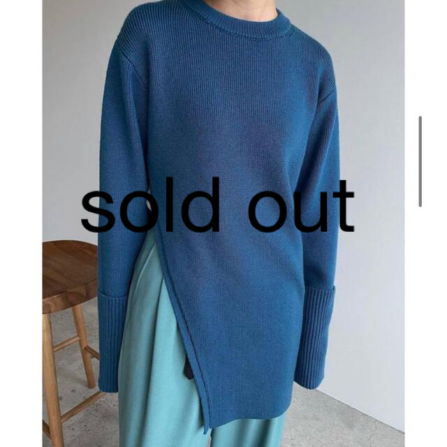 sold out！！CLANE  SLANT CUT KNIT TOPS  2レディース