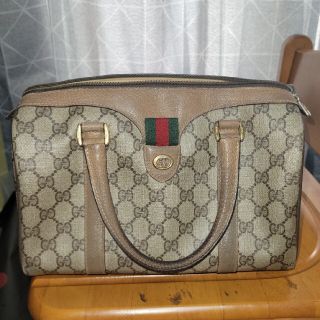 グッチ(Gucci)のオールドGUCCI　GGPVCシェリーライン　ミニボストンバック(ボストンバッグ)