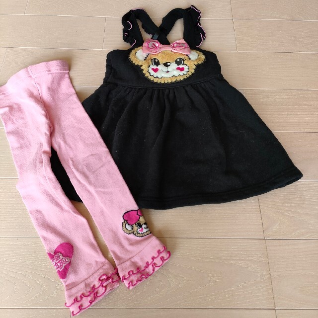 EARTHMAGIC(アースマジック)のアースマジック♥サロペット&レギンス キッズ/ベビー/マタニティのキッズ服女の子用(90cm~)(スカート)の商品写真