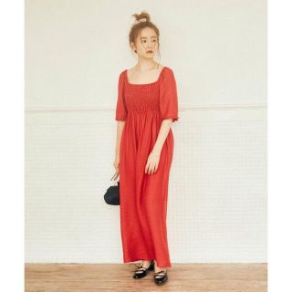 ビームス(BEAMS)の※期間限定お値下げ※JOIEVE / レーヨン シャーリング ワンピース(ロングワンピース/マキシワンピース)