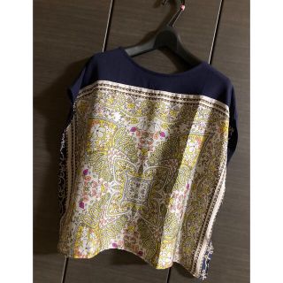 ベルメゾン(ベルメゾン)のお値下げ✨スカーフTシャツ⭐️ネイビー⭐️プリントTシャツ⭐️ベルメゾン(Tシャツ(半袖/袖なし))