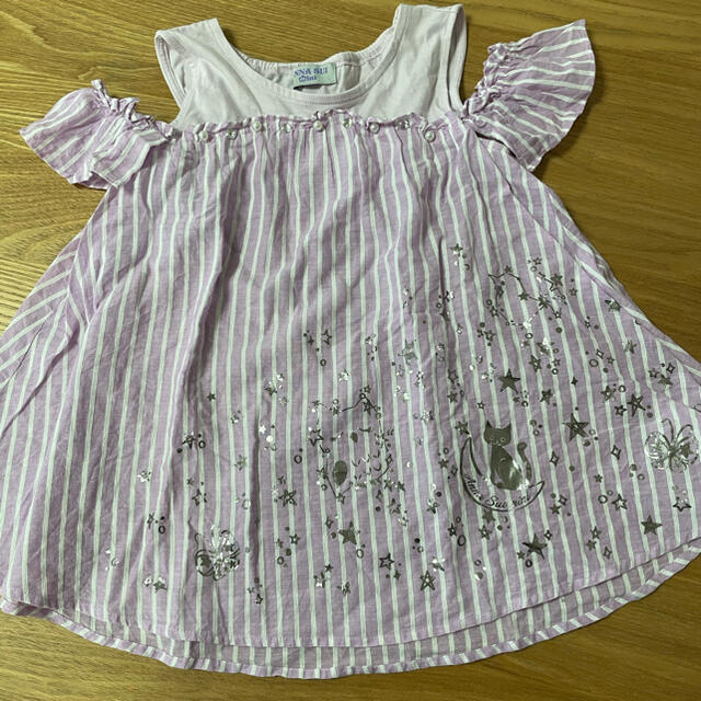 ANNA SUI mini(アナスイミニ)のANNA SUI mini   ショルダーつきノースリーブ キッズ/ベビー/マタニティのキッズ服女の子用(90cm~)(Tシャツ/カットソー)の商品写真