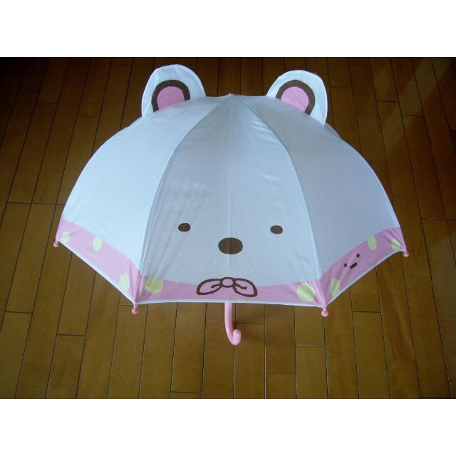 値下げ中○子供用耳付き傘・すみっコぐらし しろくま・雨の日が楽しくなりそう・新品の通販 by ひろちゃん ●子供用耳付き傘・すみっコぐらし しろくま・雨の日が楽しくなりそう・新品・未使用