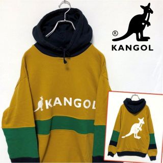 カンゴール(KANGOL)のKANGOL（カンゴール）マスタード ビッグロゴ ゆるダボ パーカー(パーカー)