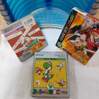 ゲームボーイ(ゲームボーイ)のGBソフト3本セット(箱付き)(携帯用ゲームソフト)