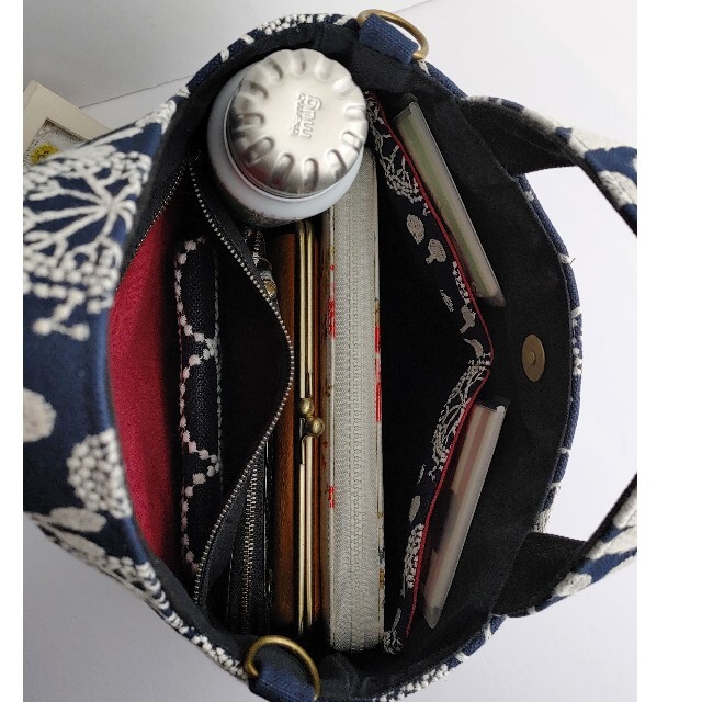 mina perhonen(ミナペルホネン)のラスト　点と線模様製作所　バードガーデン　2wayパニーニ風ショルダー ハンドメイドのファッション小物(バッグ)の商品写真