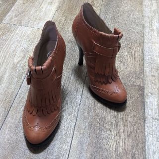 アレキサンダーマックイーン(Alexander McQueen)の定価10万◇ALEXANDER MCQUEEN◇デザインレザーブーツ◇23cm(ブーツ)