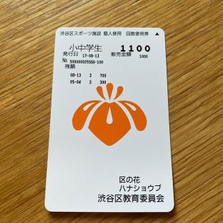 渋谷区スポーツ施設　回数券　3００円分(フィットネスクラブ)