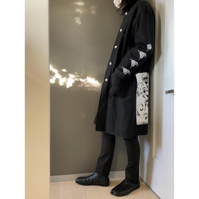 CRANA ロングコート 666 白衣 カラス パンク 美品 ブラック 希少 メンズのジャケット/アウター(ステンカラーコート)の商品写真