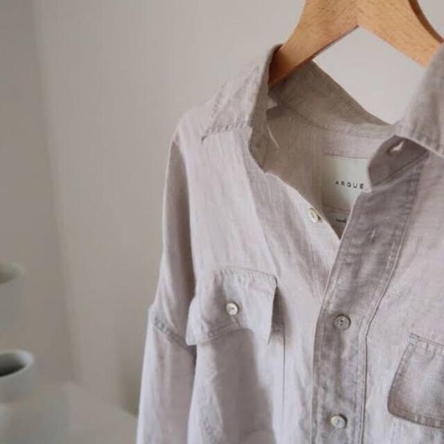 ARGUE(アギュー)のargue　FRENCH LINEN WIDE SHIRT DRESS レディースのワンピース(ロングワンピース/マキシワンピース)の商品写真