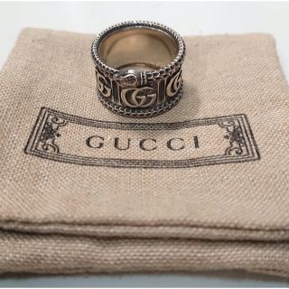 グッチ(Gucci)の2117 GUCCI 925 シルバー GG スネーク リング サイズ19(リング(指輪))