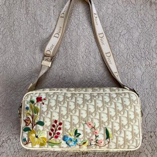 平置き実寸◆激チャラ品◆ Christian Dior ショルダーバッグ 刺繍 トロッター