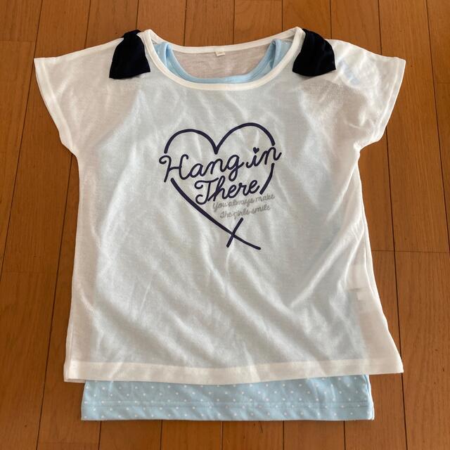 ガールズ　Ｔシャツタンクトップセット　150 キッズ/ベビー/マタニティのキッズ服女の子用(90cm~)(Tシャツ/カットソー)の商品写真