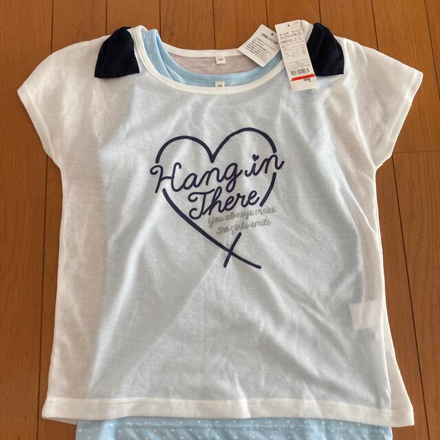 ガールズ　Ｔシャツタンクトップセット　150 キッズ/ベビー/マタニティのキッズ服女の子用(90cm~)(Tシャツ/カットソー)の商品写真