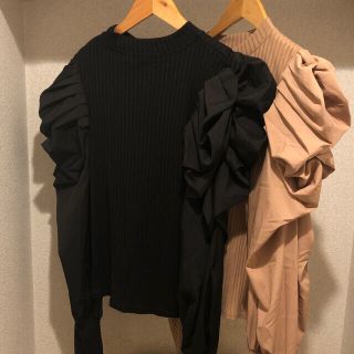 ロキエ(Lochie)のpuff tops Black 🏠(カットソー(長袖/七分))