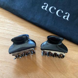 アッカ(acca)のacca ヘアクリップ　黒×2個(バレッタ/ヘアクリップ)