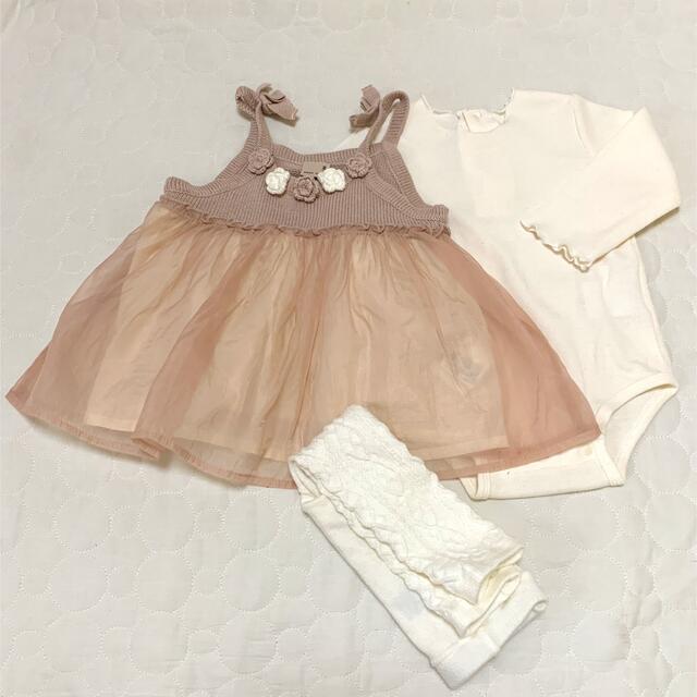 petit main(プティマイン)のプティマイン(petit main)ワンピース キッズ/ベビー/マタニティのベビー服(~85cm)(ワンピース)の商品写真