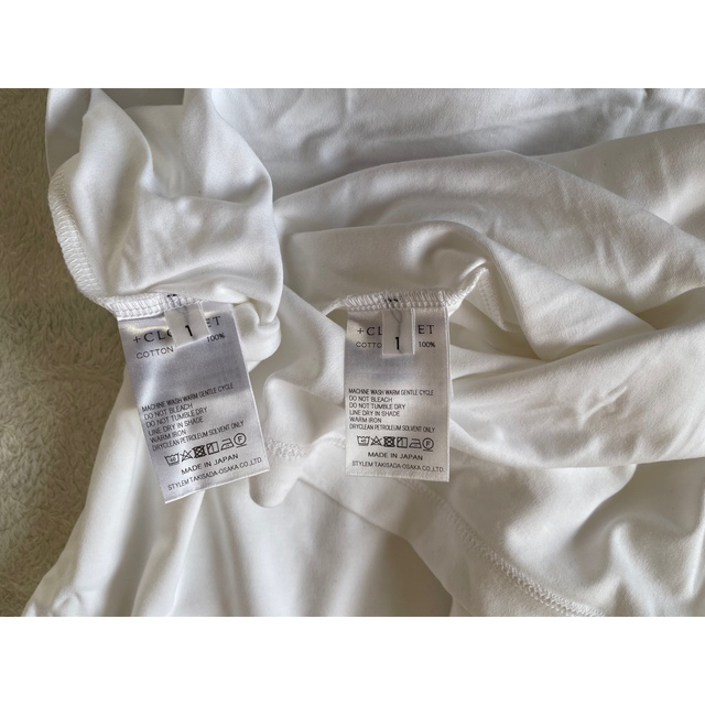 BARNEYS NEW YORK(バーニーズニューヨーク)のクロスクローゼット Suvin Platinum Vネック 白（S）2点 メンズのトップス(Tシャツ/カットソー(半袖/袖なし))の商品写真