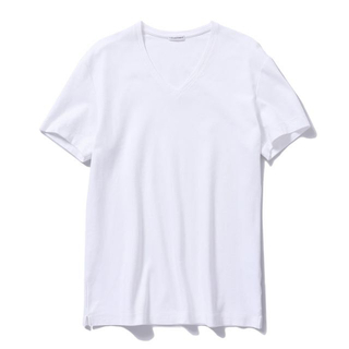 バーニーズニューヨーク(BARNEYS NEW YORK)のクロスクローゼット Suvin Platinum Vネック 白（S）2点(Tシャツ/カットソー(半袖/袖なし))