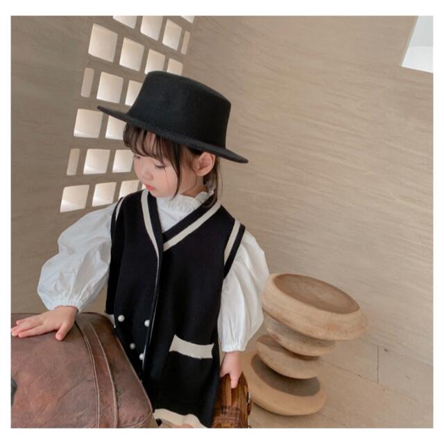 SALE❗️入学　上質なニット　パール付き　ワンピース キッズ/ベビー/マタニティのキッズ服女の子用(90cm~)(ワンピース)の商品写真