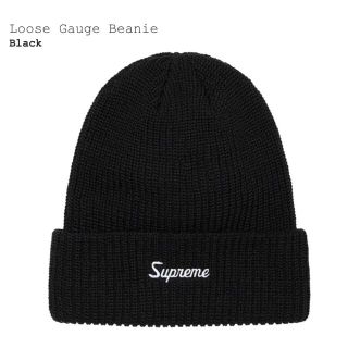 シュプリーム(Supreme)のSupreme Loose Gauge Beanie 黒 ビーニー(ニット帽/ビーニー)