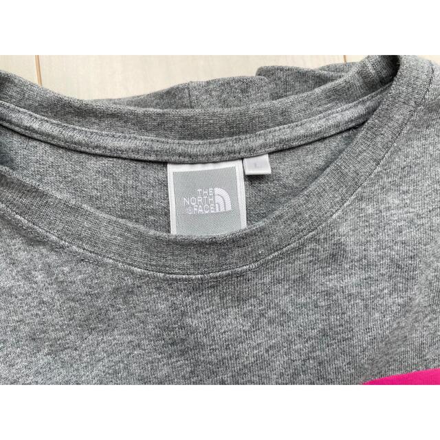 THE NORTH FACE(ザノースフェイス)の《最終特価》ノースフェイス スクエアロゴ コットン Tシャツ 長袖 Lサイズ レディースのトップス(Tシャツ(長袖/七分))の商品写真