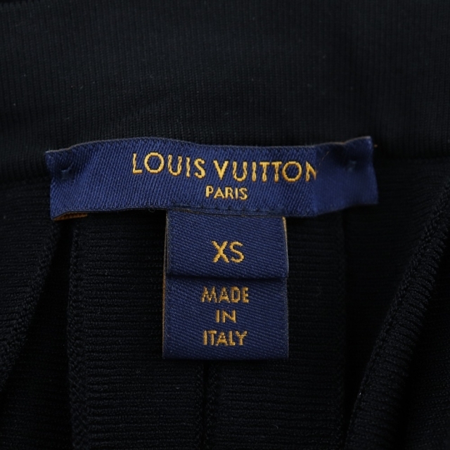 【LOUIS VUITTON】ルイ・ヴィトン プリーツ レーヨン×ポリエステル 黒 レディース スカート 5