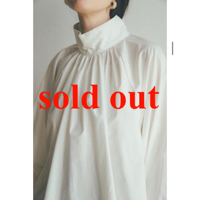 sold out！！CLANE UP NECK BALLON TOPS