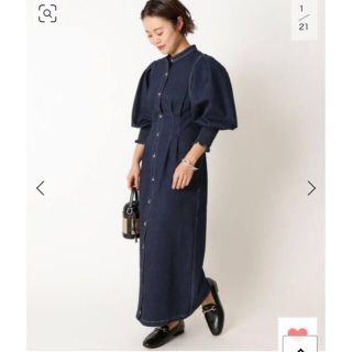 スピックアンドスパン(Spick & Span)の新品♡U by SPICK&SPAN ♡デニムシャツワンピース完売(ロングワンピース/マキシワンピース)