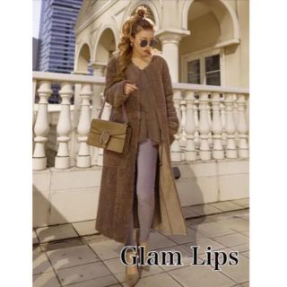 エイミーイストワール(eimy istoire)の新品★Glam Lips リバーシブル ノーカラー ロングコート(ロングコート)